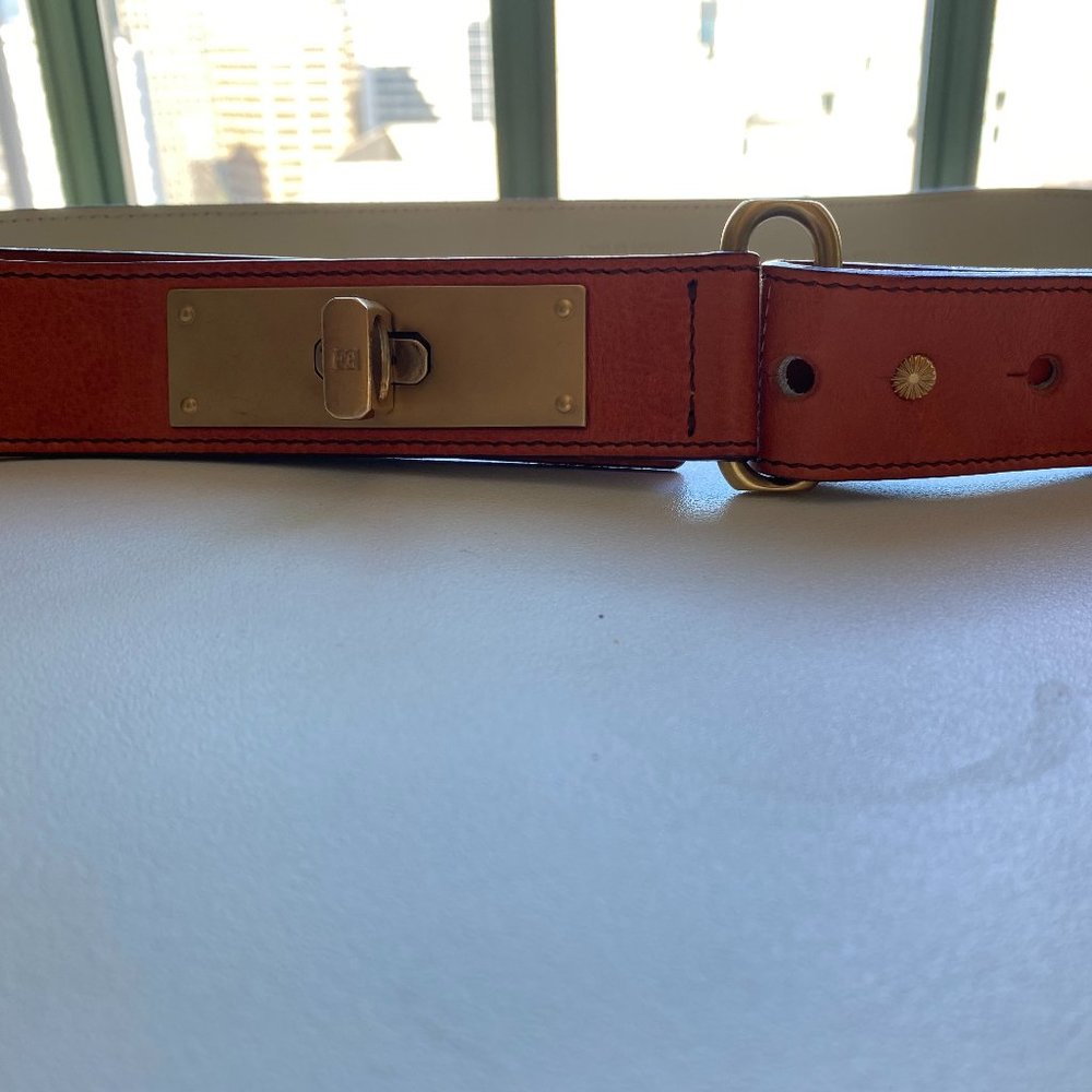 Escada Orange Leather Belt